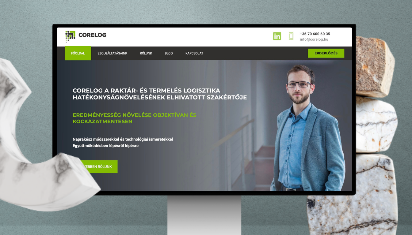 Corelog bemutatkozó weboldal készítés – Athalie Consulting