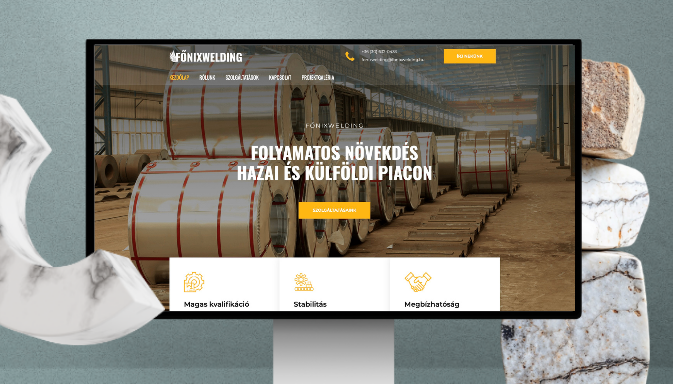 Főnixwelding céges weboldal készítés – Athalie Consulting